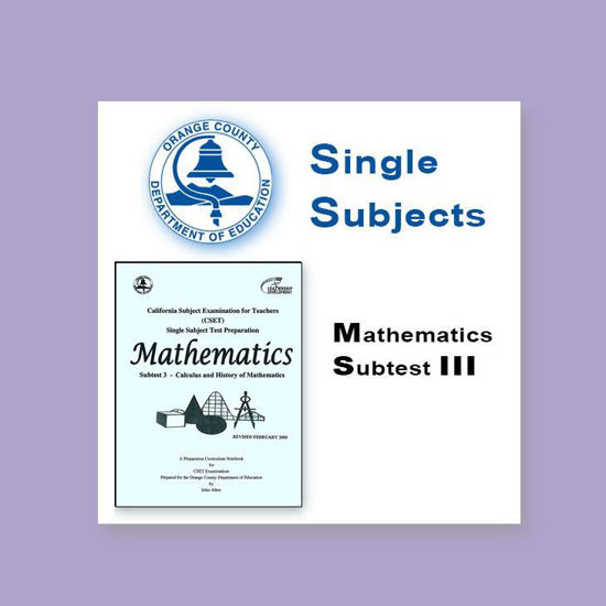 Mathematics - Subtest III Calculus/History of Math