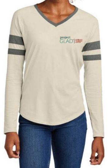 Picture of Project GLAD®  Long Sleeve V-Neck T-shirt/Medium